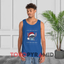 Lilo Stitch Ugly Christmas Blue Tank Top