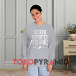 Lions Decker Reported As Eligible Shirt 2 Lions Decker Reported As Eligible Grey Long sleeved