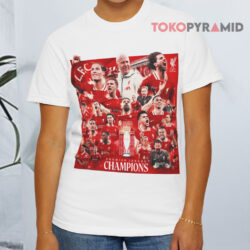 Liverpool We're Premier League Champions Poster White T shirt