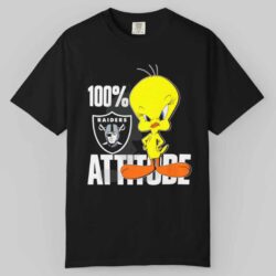 Looney Tunes Tweety Raiders 100% Attitude T shirt