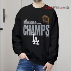 Los Angeles Dodgers 2024 World Series Champions Name & Number Shirt 3 Los Angeles Dodgers 2024 World Series Champions Name & Number Sweatshirt Front