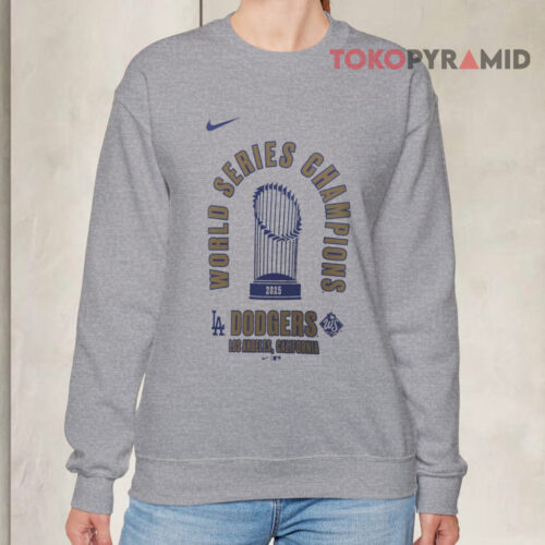 Los Angeles Dodgers 2025 World Series Champions Grey Sweatshirt