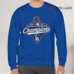 Los Angeles Dodgers 2025 World Series Champions Logo Blue Sweatshirt