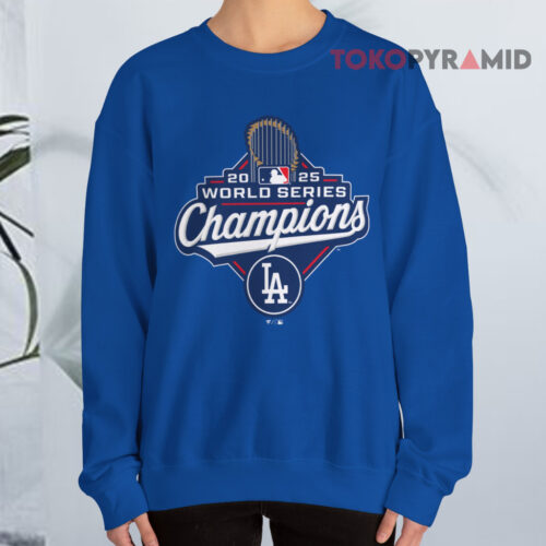 Los Angeles Dodgers 2025 World Series Champions Logo Sweatshirt Los Angeles Dodgers 2025 World Series Champions Logo Sweatshirt
