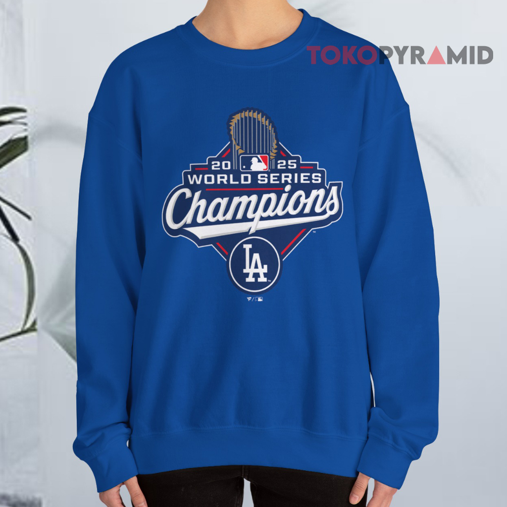 Los Angeles Dodgers 2025 World Series Champions Logo Sweatshirt Los Angeles Dodgers 2025 World Series Champions Logo Sweatshirt