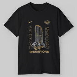 Los Angeles Dodgers 2025 World Series Champions Raise The Trophy T shirt