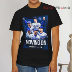 Los Angeles Dodgers Moving On 2025 Mlb Nlcs Black T shirt