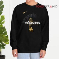 Los Angeles Dodgers Nike 2024 World Series Trophy Black Long sleeved