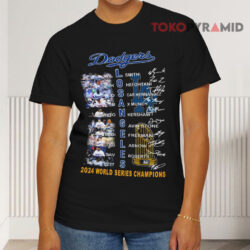Los Angeles Dodgers Signature 2024 World Series Champions Black T shirt