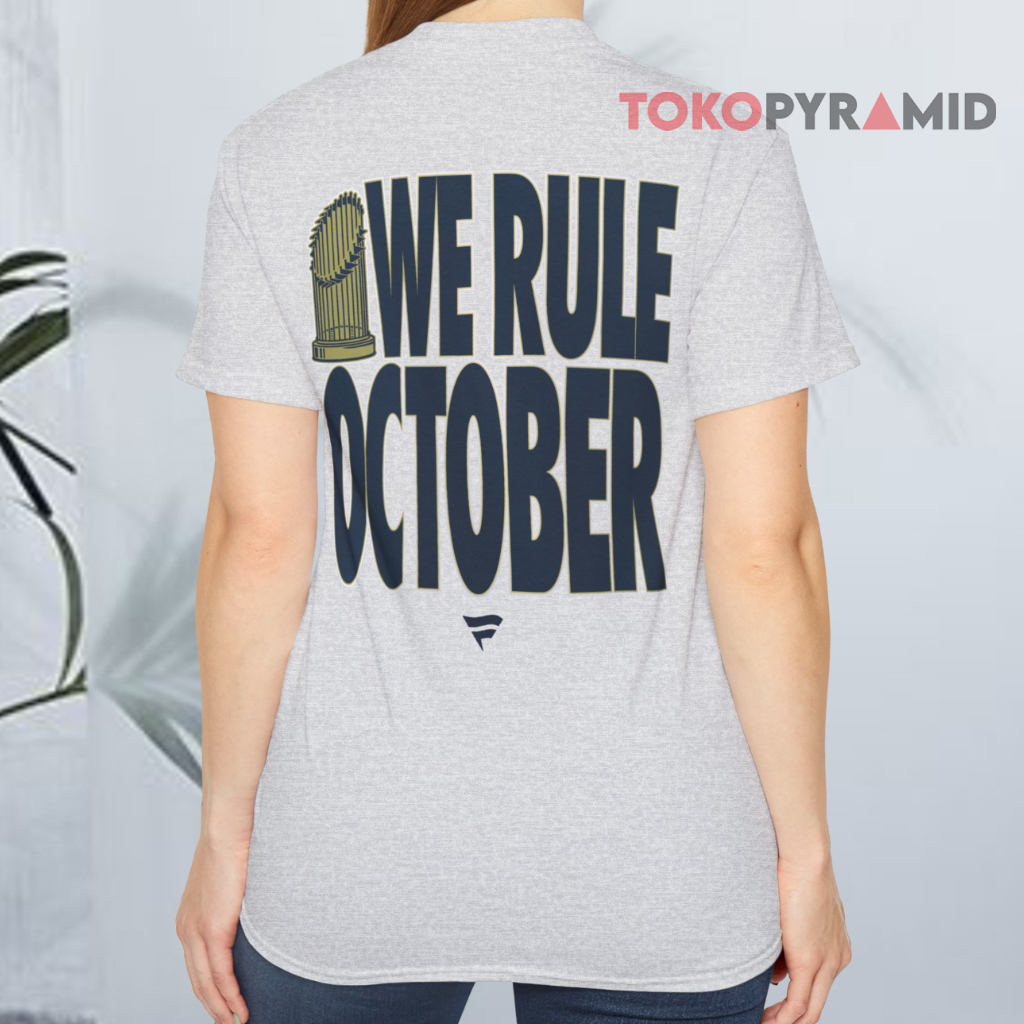 Los Angeles Dodgers We Rule October 2025 World Series Champions T shirt Back Los Angeles Dodgers We Rule October 2025 World Series Champions T shirt Back