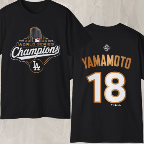 Los Angeles Dodgers Yoshinobu Yamamoto 2025 World Series Champions T shirt Los Angeles Dodgers Yoshinobu Yamamoto 2025 World Series Champions T shirt