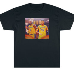 Los Angeles Lakers Christian Wood x LeBron James T-Shirt 5 Los Angeles Lakers Christian Wood X Lebron James T shirt