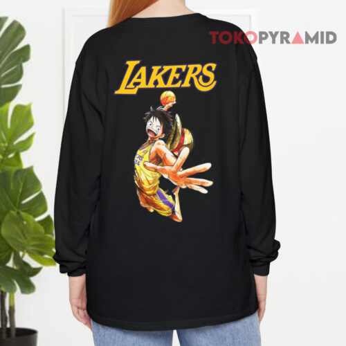 Los Angeles Lakers One Piece Luffy Nba Long sleeved Back