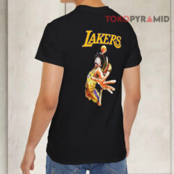 Los Angeles Lakers One Piece Luffy Nba T shirt Back