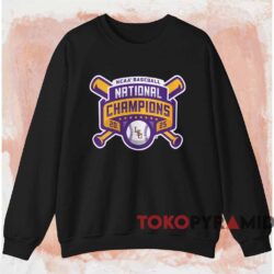 LSU Tigers 2025 NCAA Baseball College World Series Champions Shirt 3 Lsu Tigers 2025 Ncaa Baseball College World Series Champions Shirt Black Sweatshirt