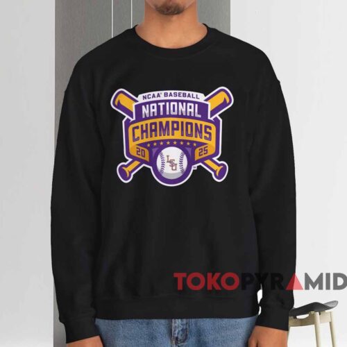 Lsu Tigers 2025 Ncaa Baseball College World Series Champions Shirt Black Sweatshirt Lsu Tigers 2025 Ncaa Baseball College World Series Champions Shirt Black Sweatshirt