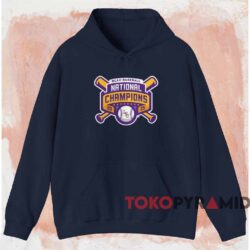 LSU Tigers 2025 NCAA Baseball College World Series Champions Shirt 2 Lsu Tigers 2025 Ncaa Baseball College World Series Champions Shirt Navy Hoodie