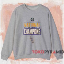 LSU Tigers 2025 NCAA Division I Baseball National Champions Locker Room Shirt 3 Lsu Tigers 2025 Ncaa Division I Baseball National Champions Locker Room Shirt Grey Sweatshirt