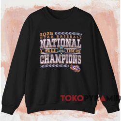 LSU Tigers 2025 NCAA National Champions Jersey Shirt 4 Lsu Tigers 2025 Ncaa National Champions Jersey Shirt Black Sweatshirt
