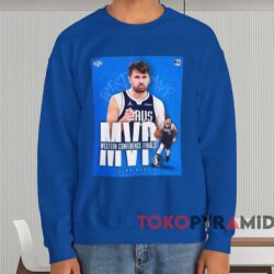 Luka Doncic Mvp Dallas Mavericks 2024 Western Conference Finals Shirt Blue Sweatshirt