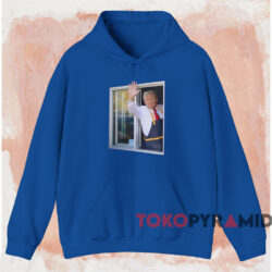 Maga Donald's Drive thru Window Shirt Blue Hoodie