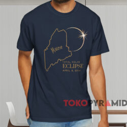 Maine Total Solar Eclipse 2024 Shirt 1 Maine Total Solar Eclipse 2024 Shirt Navy T shirt