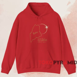 Maine Total Solar Eclipse 2024 Shirt 2 Maine Total Solar Eclipse 2024 Shirt Red Hoodie