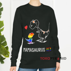 Mamasaurus T rex Dinosaur Lgbt Black Long sleeved