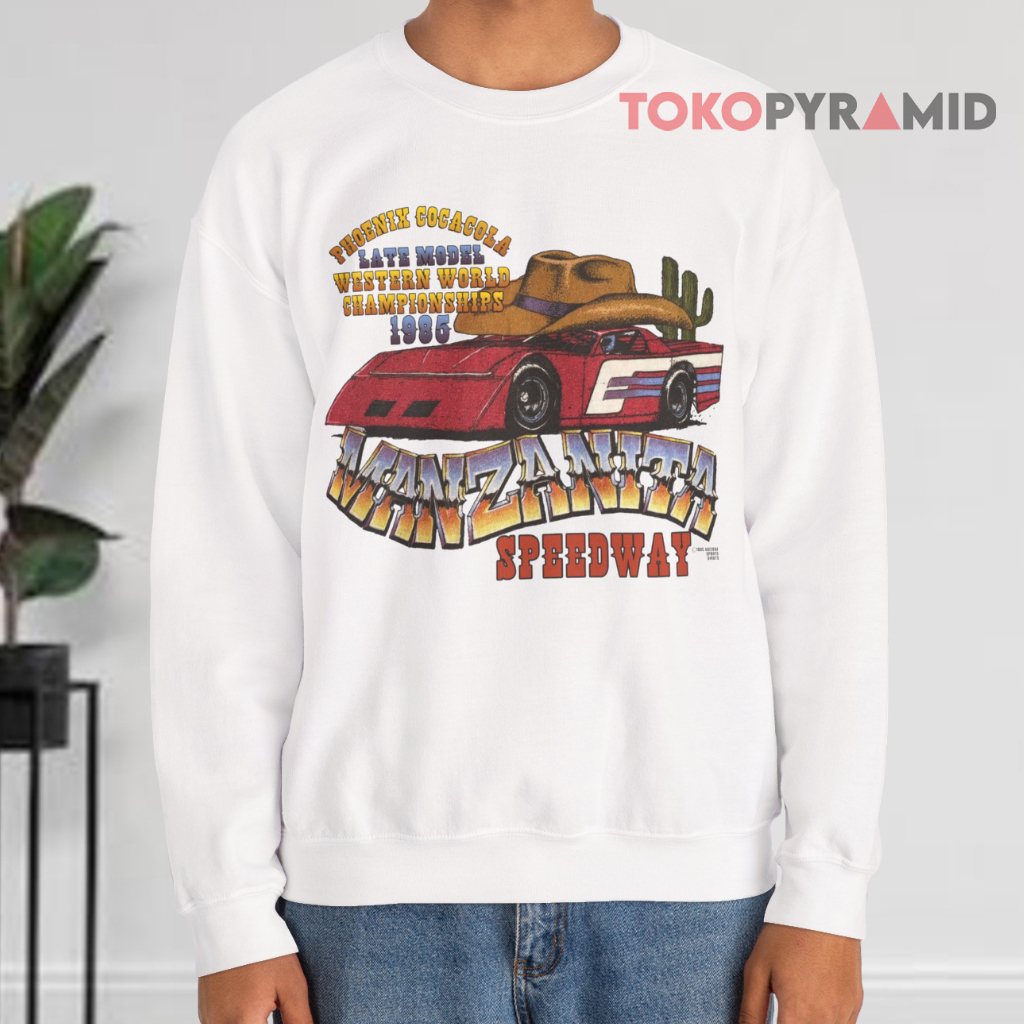 Manzanita Speedway Shirt Phoenix Cocacola Late Model Western World Championships 1985 Sweatshirt Manzanita Speedway Shirt Phoenix Cocacola Late Model Western World Championships 1985 Sweatshirt