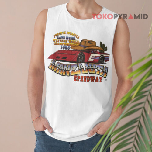 Manzanita Speedway Shirt Phoenix Cocacola Late Model Western World Championships 1985 Tank Top Manzanita Speedway Shirt Phoenix Cocacola Late Model Western World Championships 1985 Tank Top