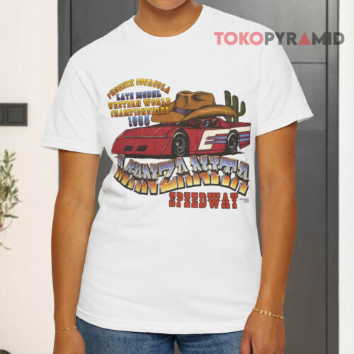 Manzanita Speedway Shirt Phoenix Cocacola Late Model Western World Championships 1985 White T shirt Manzanita Speedway Shirt Phoenix Cocacola Late Model Western World Championships 1985 White T shirt