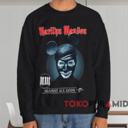 Marilyn Manson Mickey Mouse Against All Gods T-shirt 4 Marilyn Manson Mickey Mouse Against All Gods T shirt Black Sweatshirt