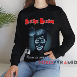 Marilyn Manson Mickey Mouse Against All Gods T-shirt 3 Marilyn Manson Mickey Mouse Against All Gods T shirt Black Sweatshirt