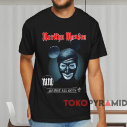 Marilyn Manson Mickey Mouse Against All Gods T shirt Black T shirt