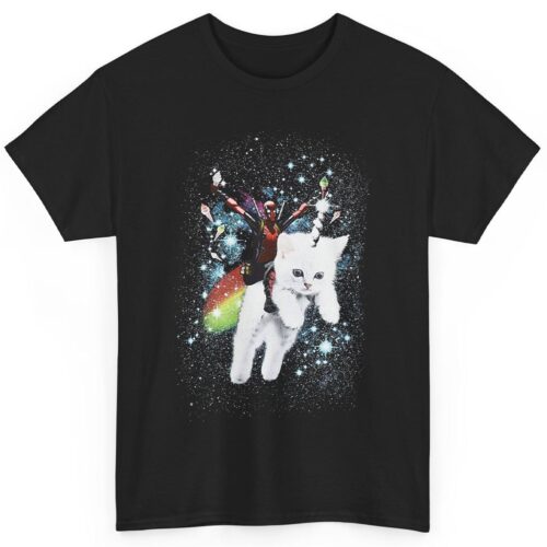 Marvel Deadpool Space Trip Unicorn Kitty Shirt
