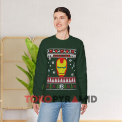 Marvel Iron Man Ugly Christmas Sweatshirt 2 Marvel Iron Man Ugly Christmas Green Sweatshirt