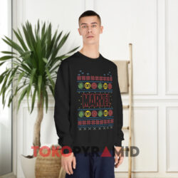 Marvel Logo Christmas Black Sweatshirt