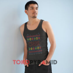 Marvel Logo Christmas Dark Grey Tank Top