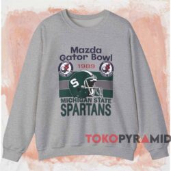 Mazda Gator Bowl 1989 Michigan State Spartans Shirt Grey Sweatshirt