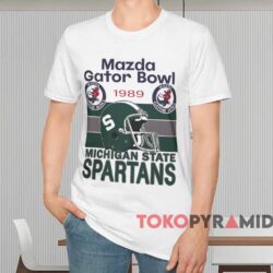 Mazda Gator Bowl 1989 Michigan State Spartans Shirt White T shirt