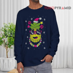 Mele Kalikimaka Hawaiian Pineapple Ugly Christmas Long sleeved