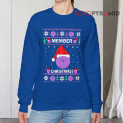 Member Christmas Funny Berry Meme Ugly Christmas Blue Sweatshirt