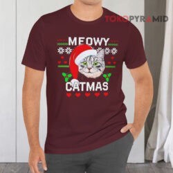 Meowy Catmas Ugly Christmas Sweatshirt 2 Meowy Catmas Ugly Christmas T shirt