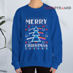 Merry Christmas Pink Floyd Ugly Christmas Blue Sweatshirt