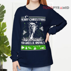 Merry Christmas You Wheelie Animals Sweatshirt 4 Merry Christmas You Wheelie Animals Long sleeved
