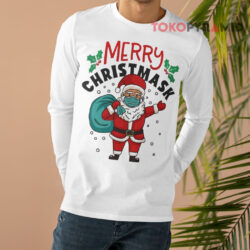 Merry Christmask Santa Sweatshirt 4 Merry Christmask Santa Long sleeved