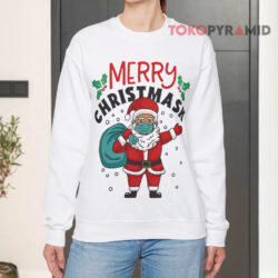 Merry Christmask Santa White Sweatshirt