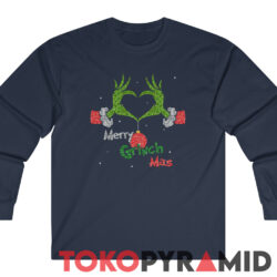 Merry Grinchmas Shirt Elf With Cute Heart Hands Style Christmas 3 Merry Grinchmas Shirt Elf With Cute Heart Hands Style Christmas Long Sleeve