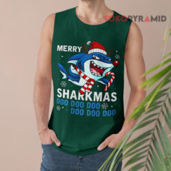 Merry Sharkmas Ugly Christmas Sweatshirt 2 Merry Sharkmas Ugly Christmas Tank Top