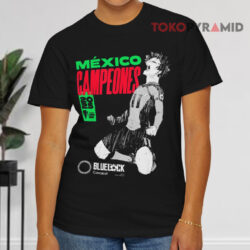 Mexico Concacaf Vs Blue Lock Gold Cup Champions 2025 Black T shirt